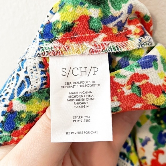 CAbi #5261 Devon Floral Fiesta Romper Size Small Colorful Summer Adjustable EUC - Picture 11 of 12